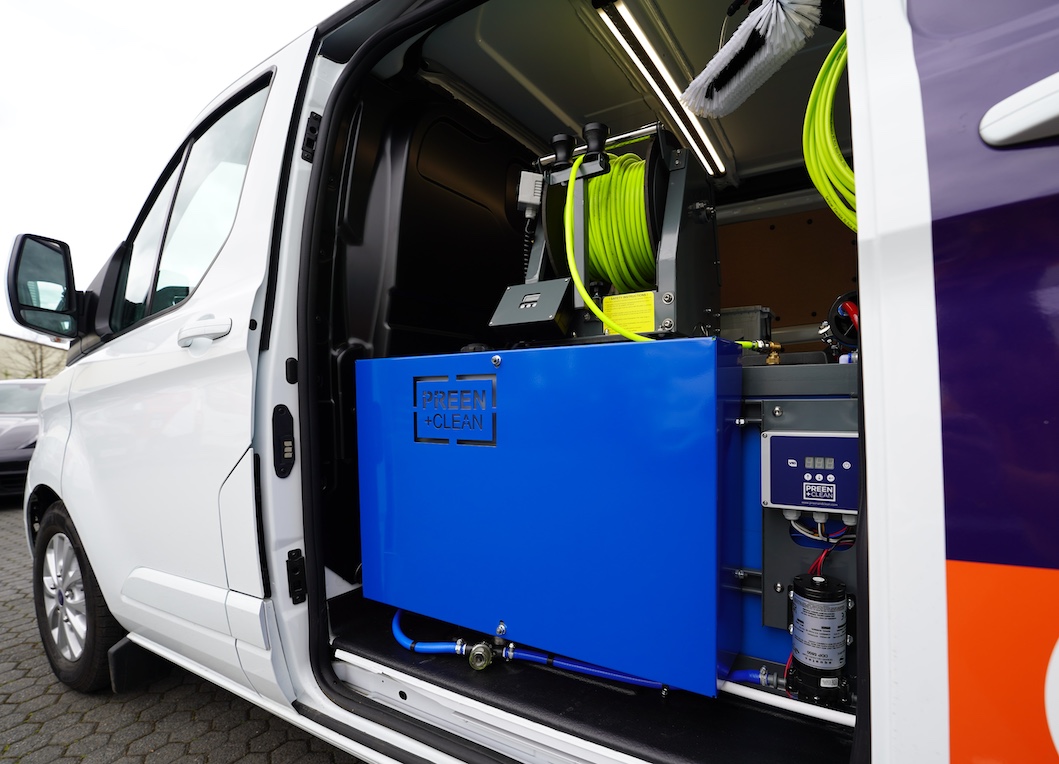 We build all our own window cleaning systems for all of our 40+ vans